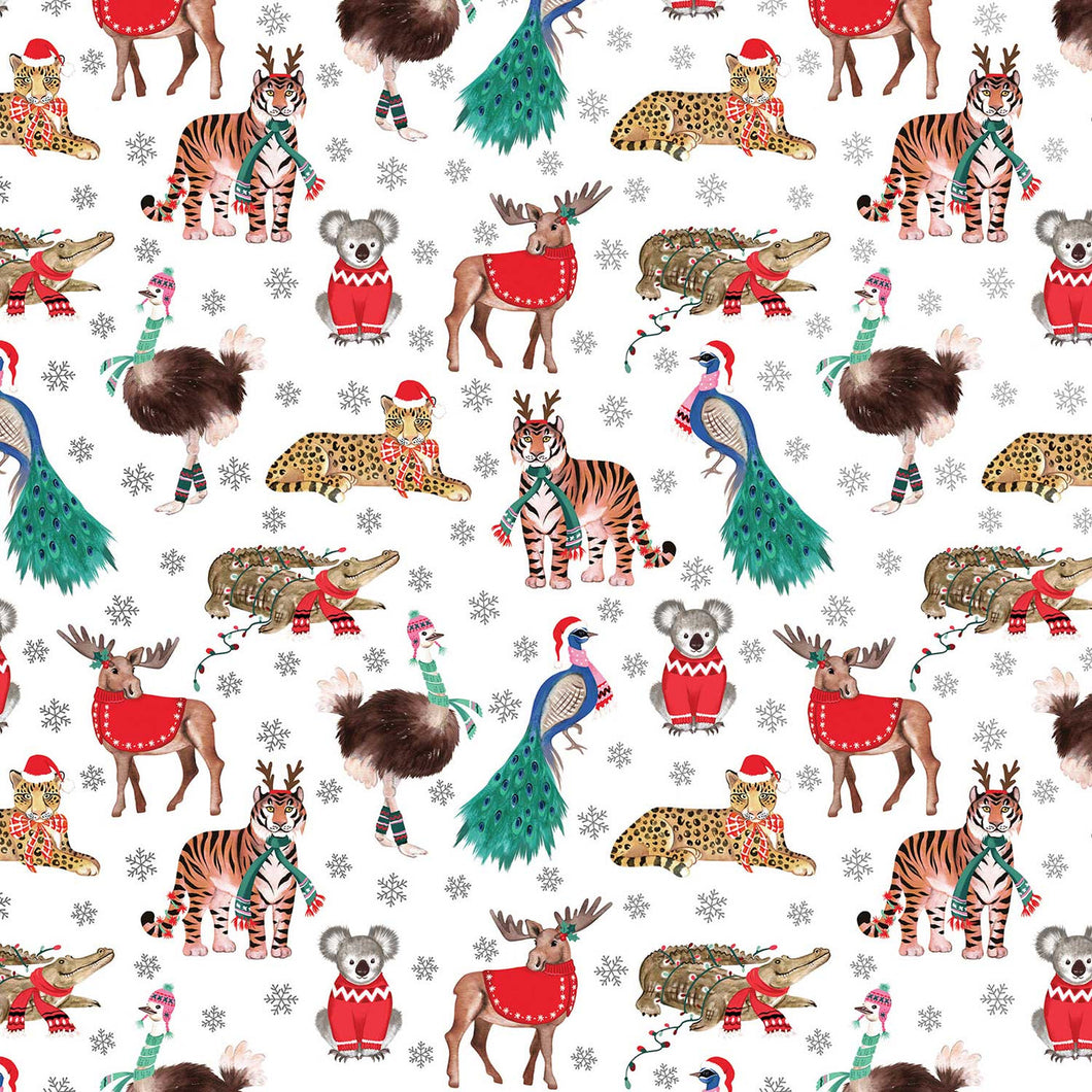 Holiday Safari Jumbo Gift Wrap Roll