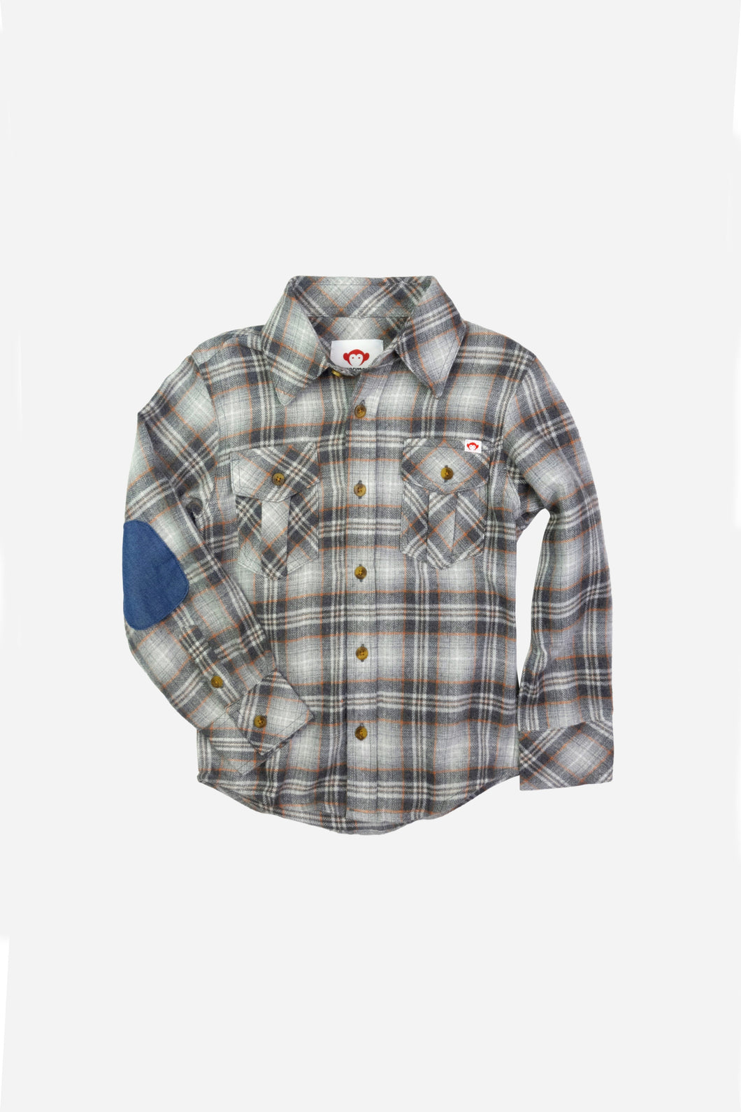 Flannel Shirt - Grey/Orange