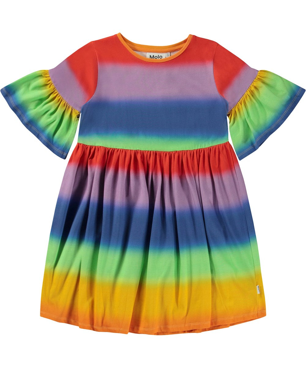 Chasity Rainbow Spray Knit Dress