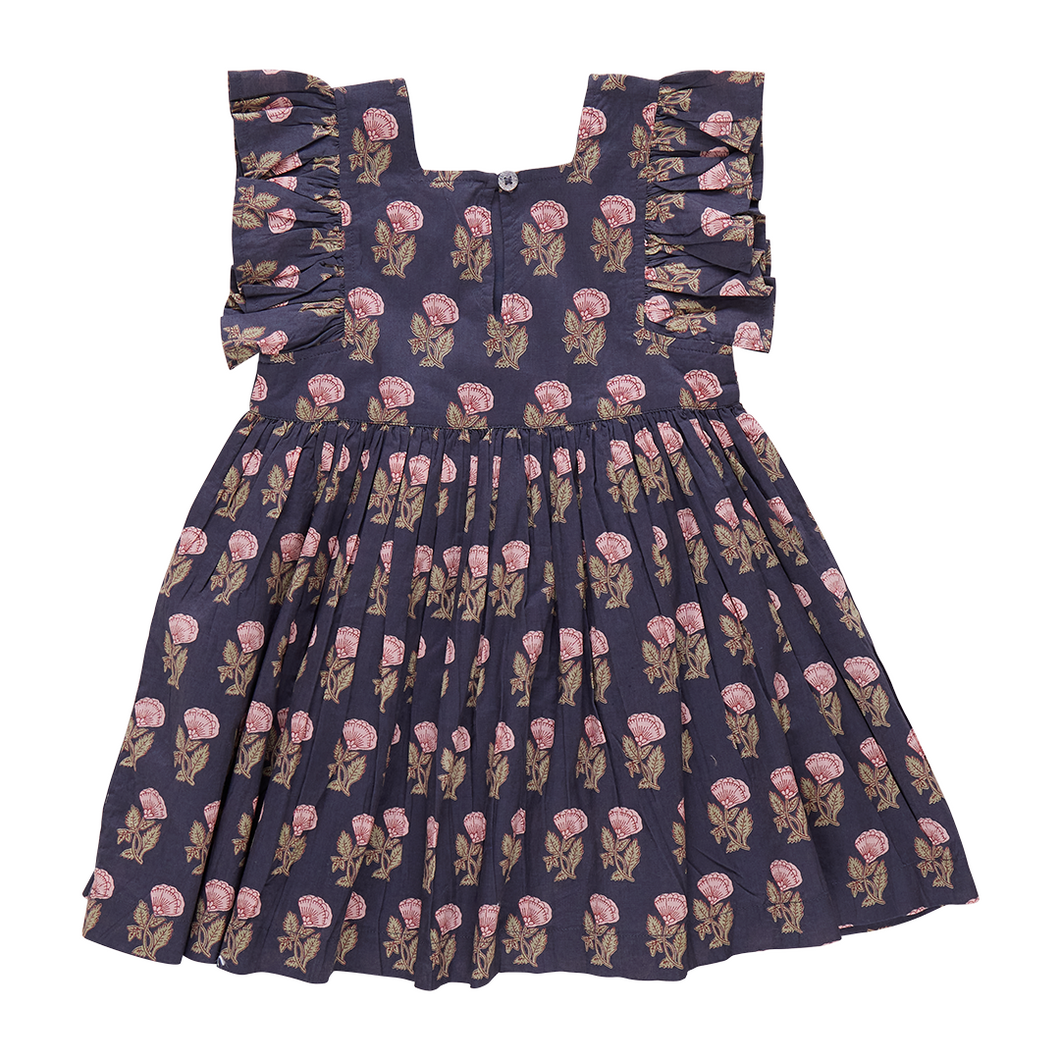 Navy Flower Elsie Dress