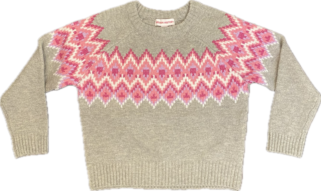 Go Go Pink Fair Isle Sweater