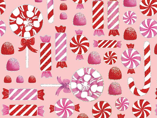 Candy Christmas Gift Wrap Roll - Jumbo