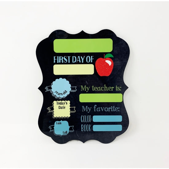 First Day of School Sign - Apple